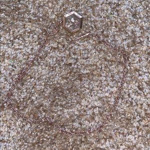 Rose gold origami owl necklace
